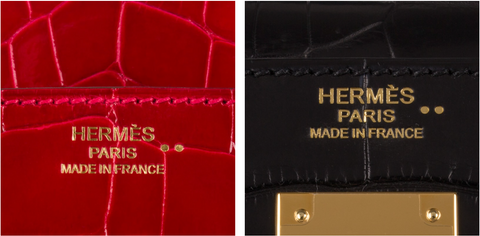 How to identify the crocodile leather species for the HERMES logo?