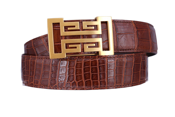 Thank you for your father's love. Carefully select practical gifts that will impress your father. Brown crocodile belt