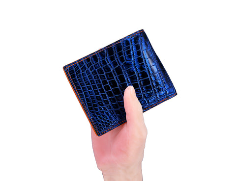 Color like blue tears, crocodile leather wallet with changing colors