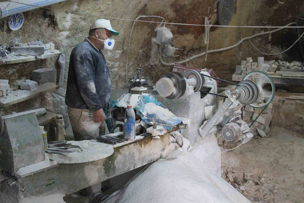 Onyx is being processed, Cappadocia Turkey