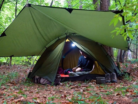A tent that can withstand rain for a camp in the forest