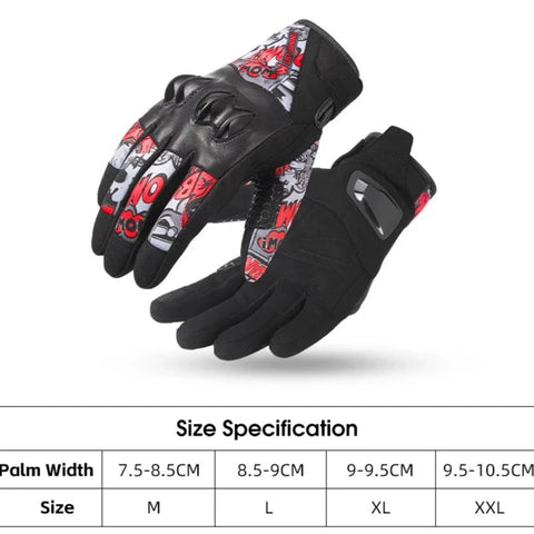 Graffiti Motorcycle Gloves