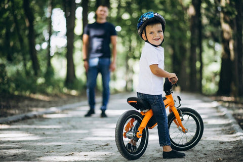 Teach your child to ride a bicycle using a balance bike