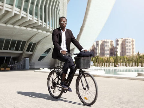 Hybrid bike ergonomic design provides a comfortable riding position