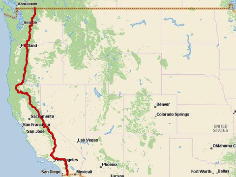 Pacific Crest Trail Stretching over 2,650 miles from Mexico to Canada