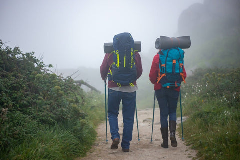 Trekking poles can be a valuable tool when hiking uphill