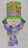 Patterned Scarf Snowman
