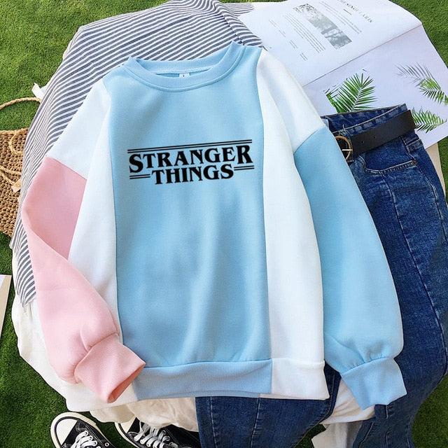 pink stranger things hoodie