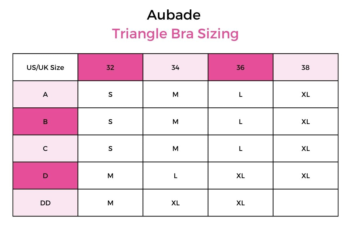 aubade triangle bra sizes