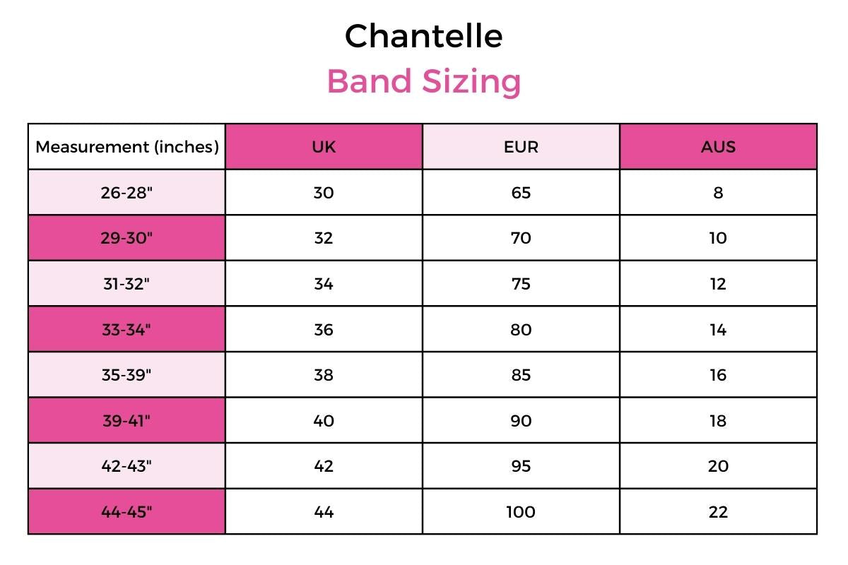 selvbiografi organisere nudler Chantelle Size Guide | BraForMe