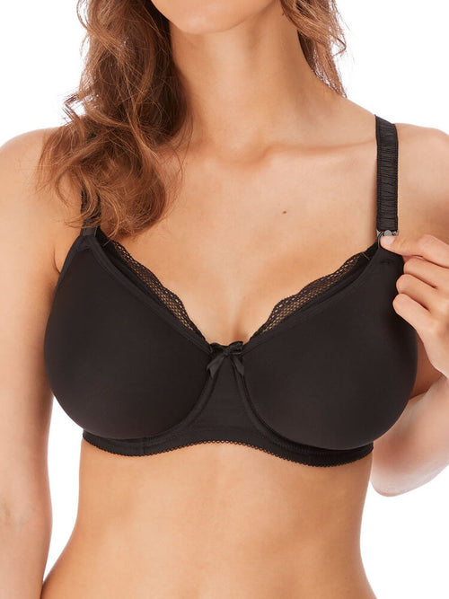 Elomi BLACK Molly Underwire Nursing Bra, US 36G, UK 36F