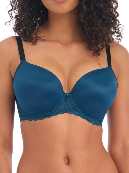 Buy A-GG Blue Floral Soft Touch T-Shirt Bra - 36A, Bras