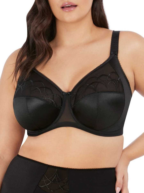 Elomi Matilda Banded Plunge Underwire Bra (8900),38H,Black