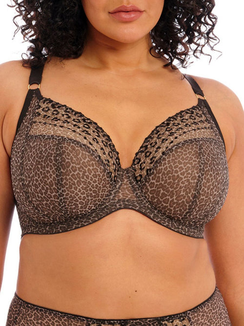 Moulded Underwired Animal Print Bra by Full-filled Size 28 - 42, B - J Cup  