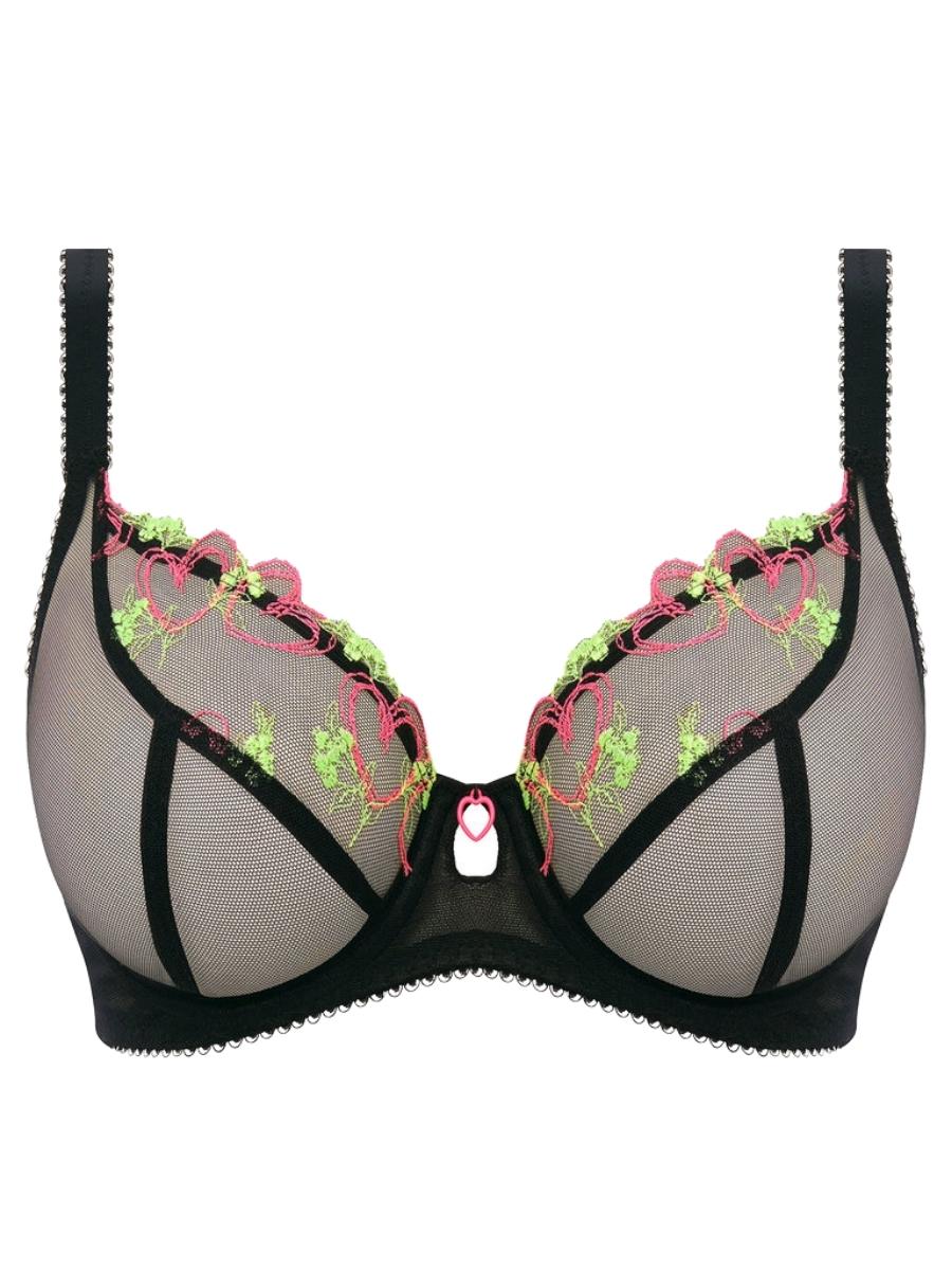 Freya Loveland Sheer Plunge Bra - Black | BraForMe