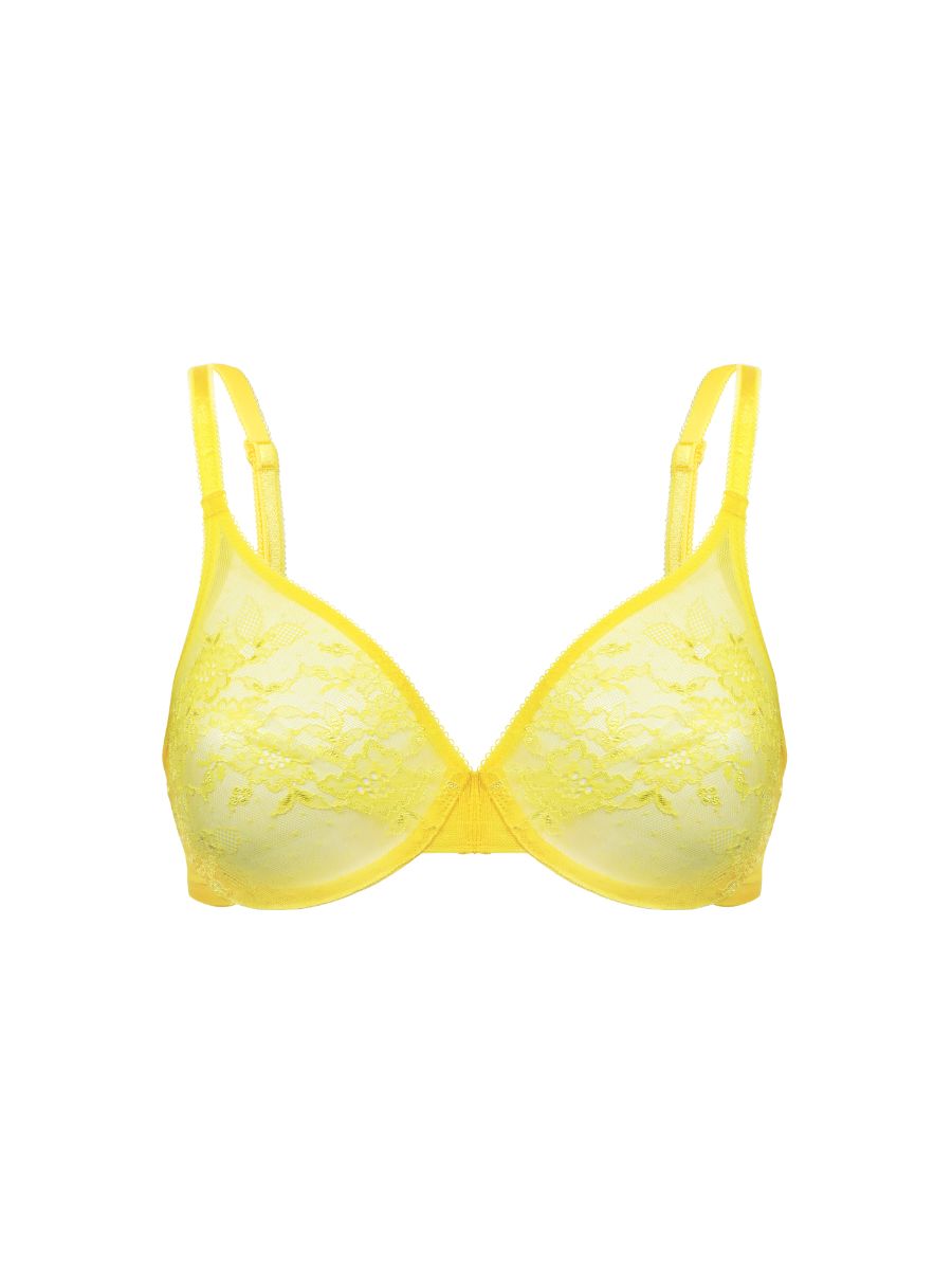 Gossard Glossies Lace Sheer Moulded Bra - Primrose | BraForMe