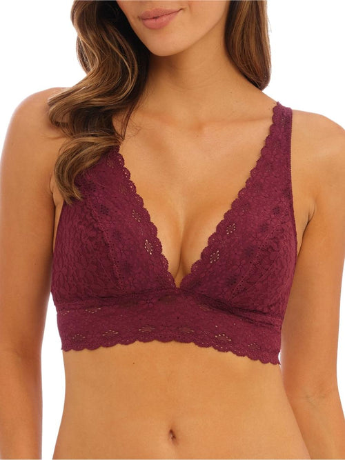 Wacoal bra no padding with underwire 36D burgundy