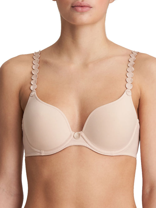 Marie Jo Women's -2096 Louie Padded Heart Shaped Bra 012, Satin Taupe, 36C  at  Women's Clothing store