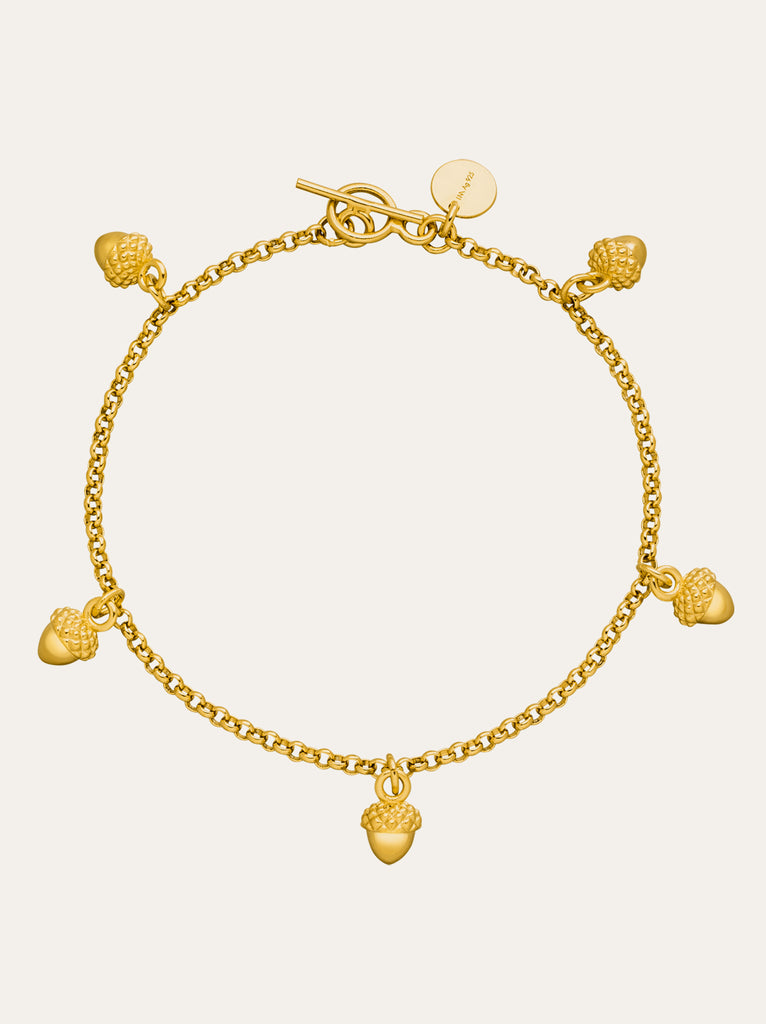 idamari acorn charm bracelet