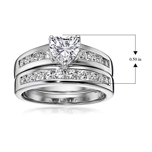 Arabella Sterling Silver Ring Set, Cubic Zirconia Bridal Ring and Band Set (8 Ct. t.w.) - Sterling Silver