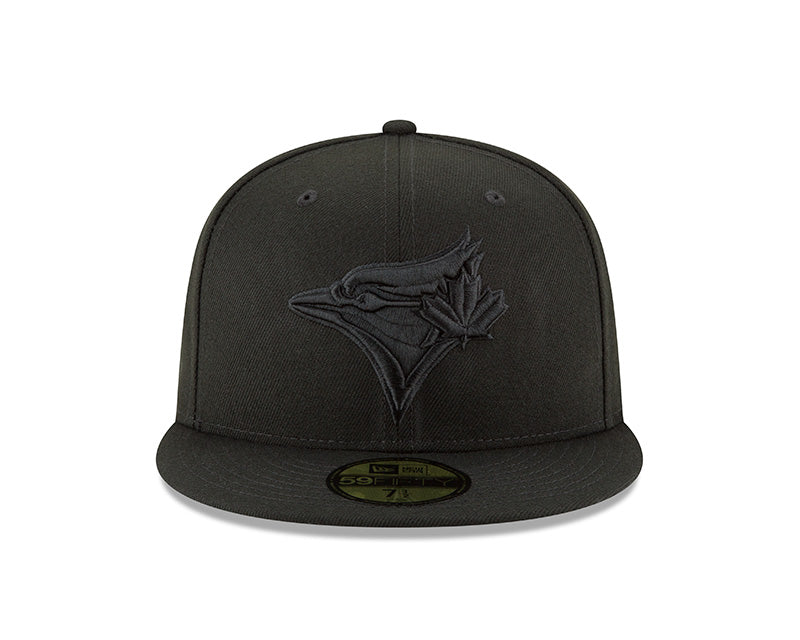 Toronto Blue Jays Black On Black 59fifty Fitted Hat Pro League Sports Collectibles Inc