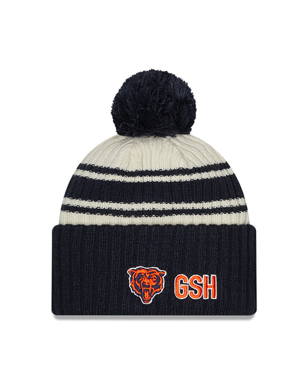 Chicago Bears New Era Sideline Cuffed Pom Knit Hat