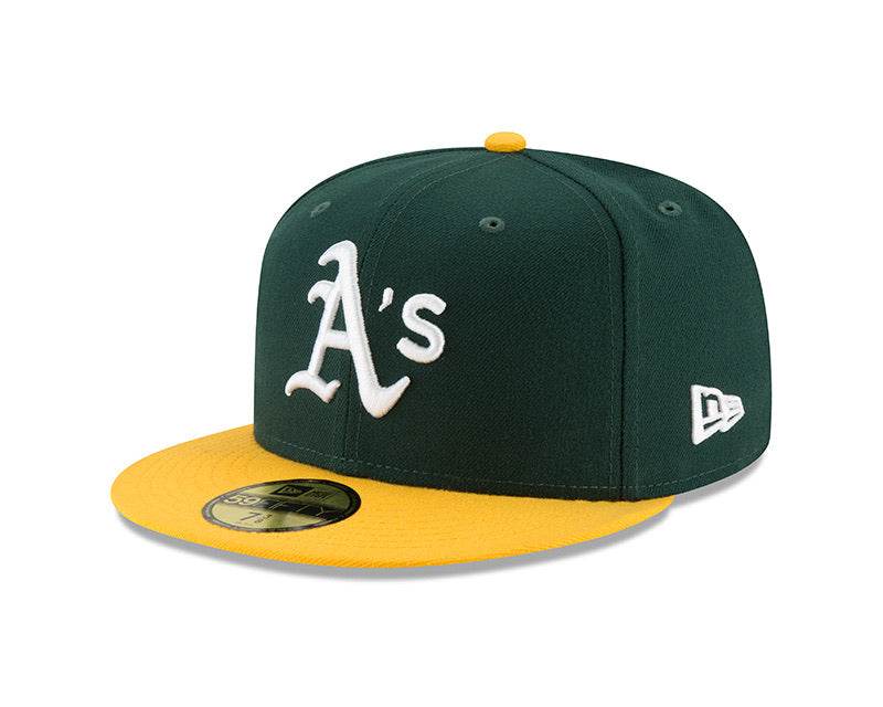 yellow a's fitted hat