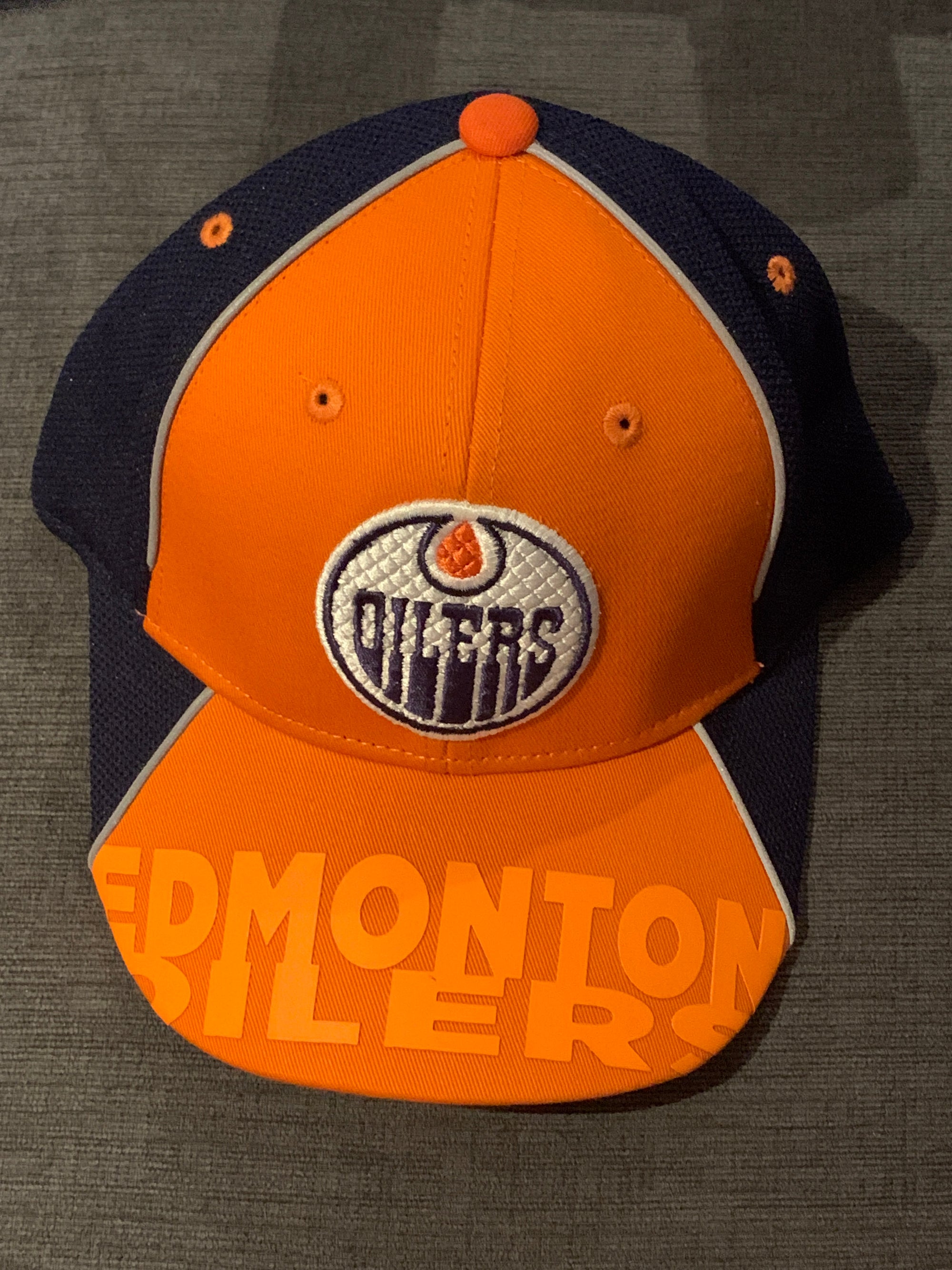 orange oilers hat