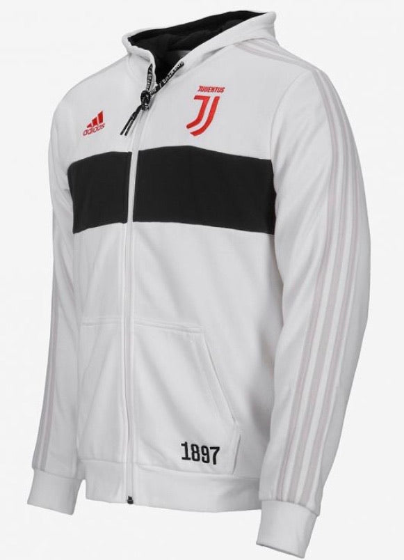 Juventus FC Adidas 3 Stripe White Zip 