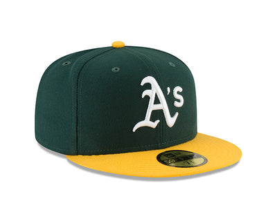 green and yellow oakland a's hat