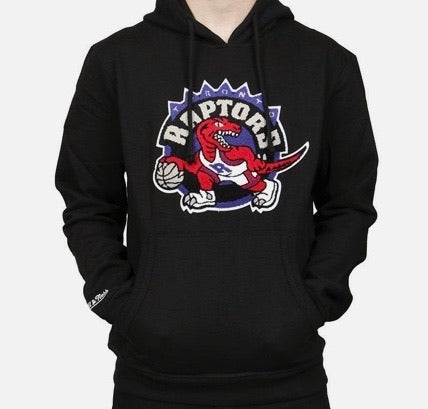 toronto raptors men's mitchell and ness dino hoodie