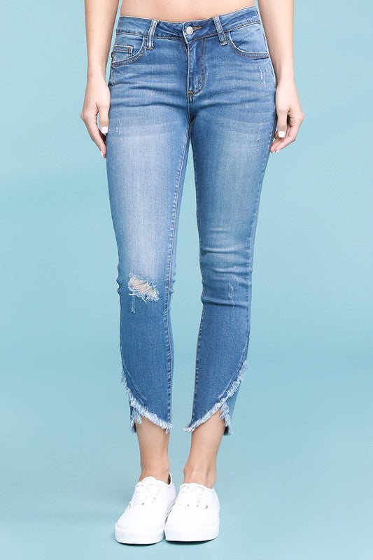 laurie felt curve silky denim boot cut jeans