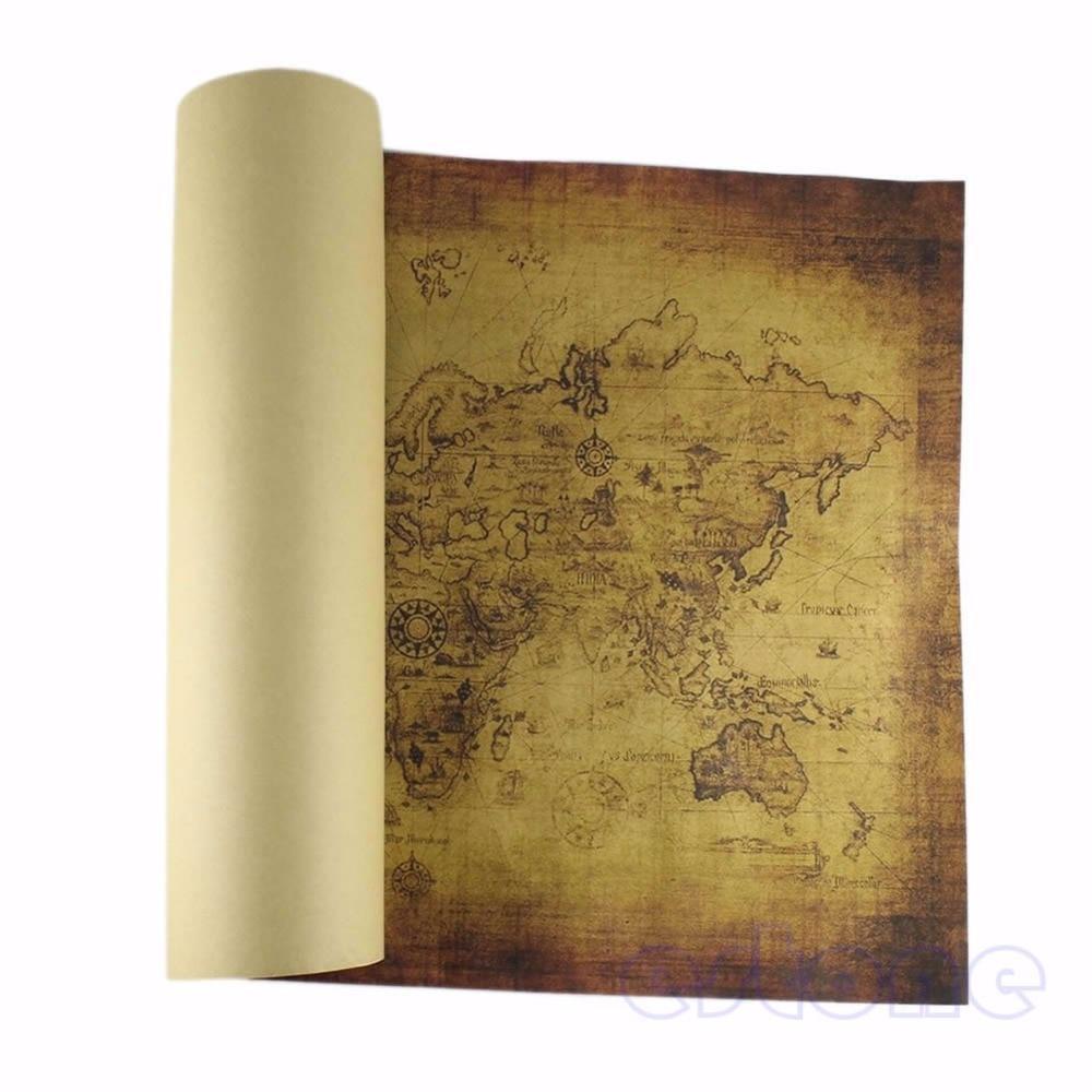 Mappemonde Vintage Style Antique Grand Format