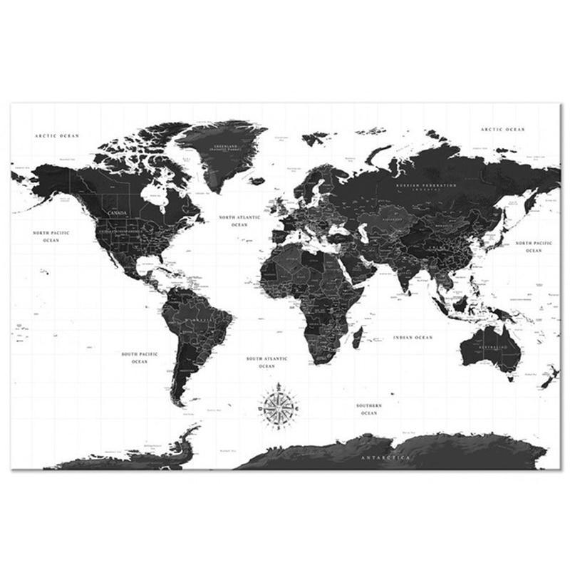 Carte Monde Noir Et Blanc La Carte Du Monde