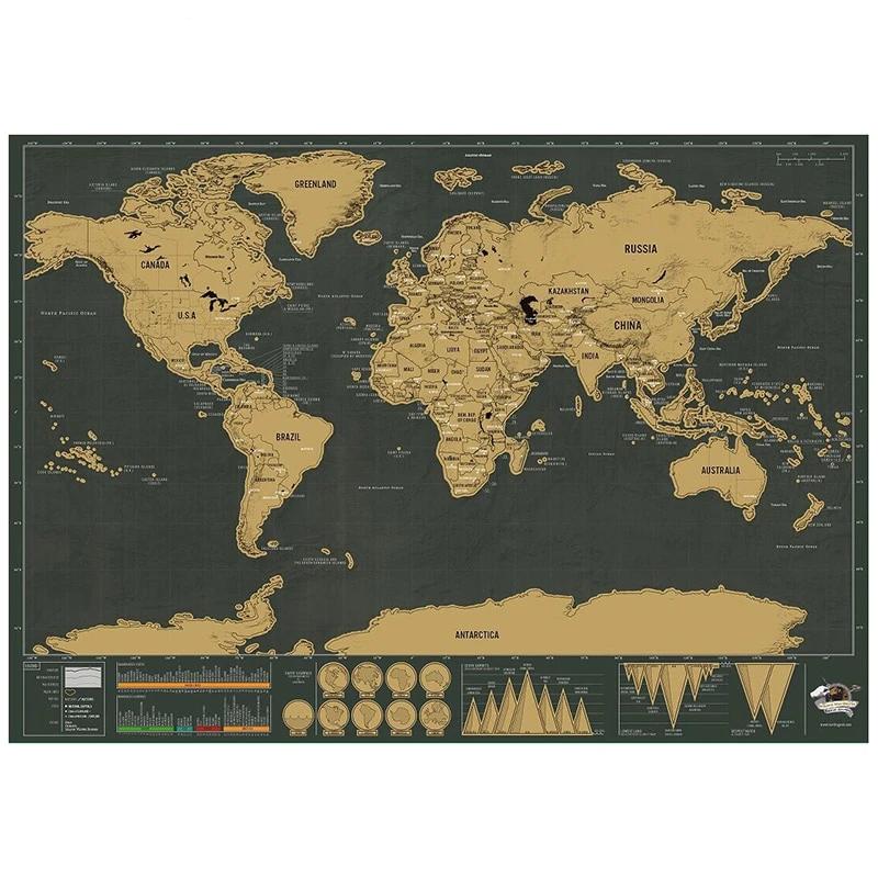 Carte Du Monde A Gratter La Carte Du Monde