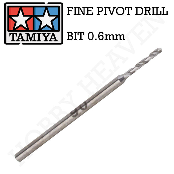 Tamiya 74128 Fine Pivot Drill Bit 0.7mm Shank Dia. 1mm