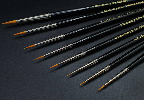 Rosemary & Co Series 315 Pointed Rigger Script Brushes Range 