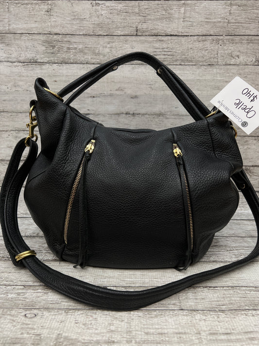 Leather Handbag OPELLE Ballet Bag Large Size in Black 