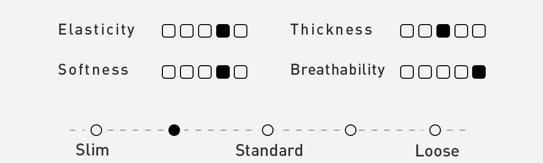 XGXF jacket size chart