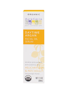 Aura Cacia Daytime Argan Facial Oil Serum Organic 1 Fluid Oz.
