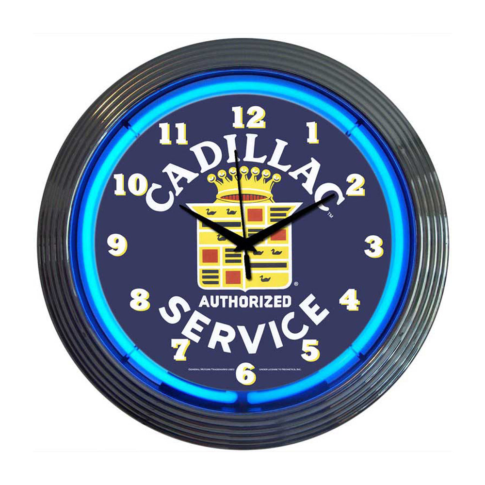 Neonetics Cars and Motorcycles Cadillac Service Neon Wall Clock, 15-Inch