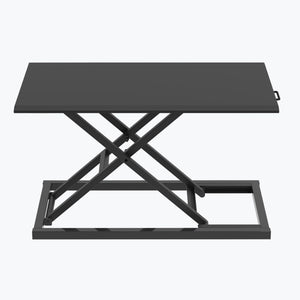 Luxor Height Adjustable Portable Pneumatic Standing Desk Converter, Stand Up Desk Riser, Tabletop Computer Workstation - Black