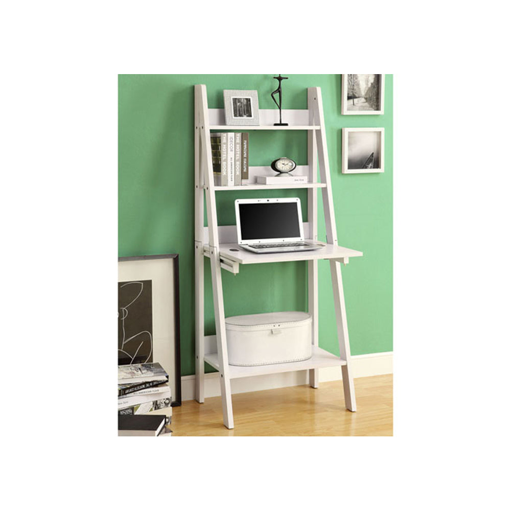 Monarch Specialties Ladder Desk-Bookcase-Wall Bookshelf-Stand Shelf, 61