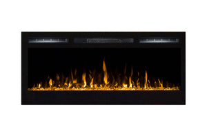 Moda Flame 35 Inch Cynergy Crystal Stone Built-In Wall Mounted Electric Fireplace