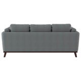 Hoffman 84"W Square Arm Fabric Straight Sofa In Gray