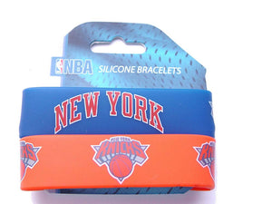 NBA New York Knicks Sports Team Logo Rubber Wrist Band Set of 2