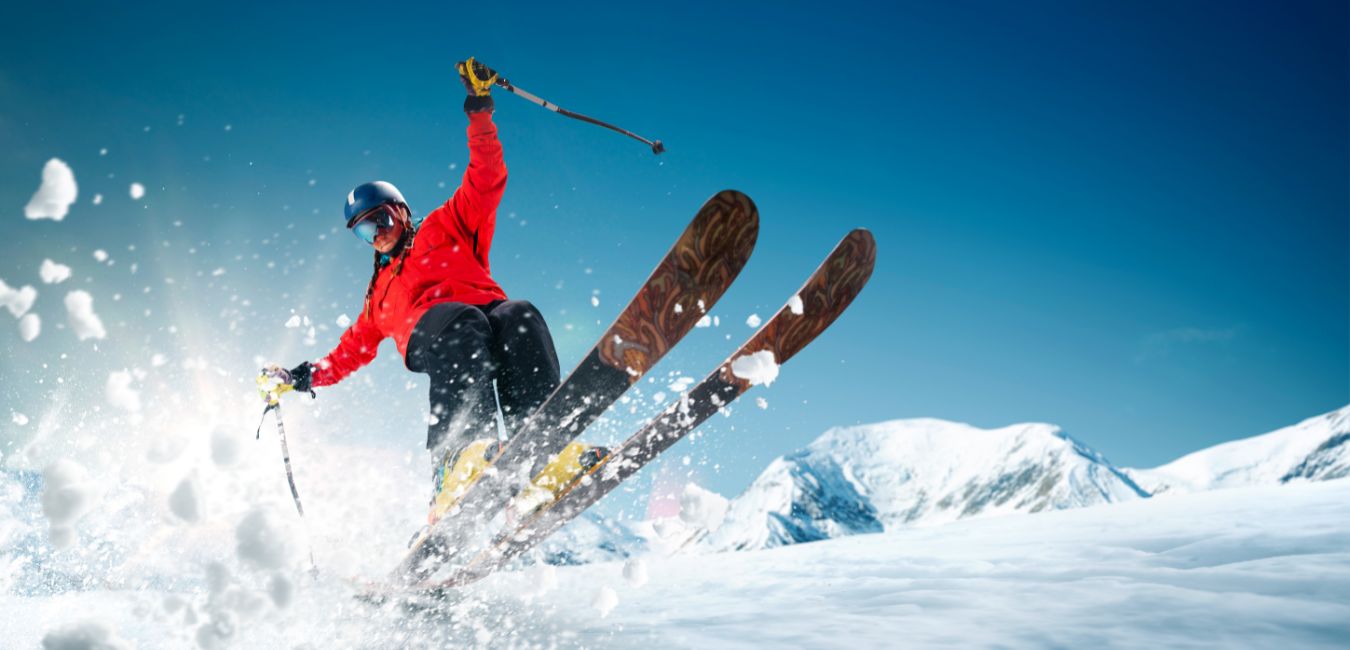 descente de montagne en ski