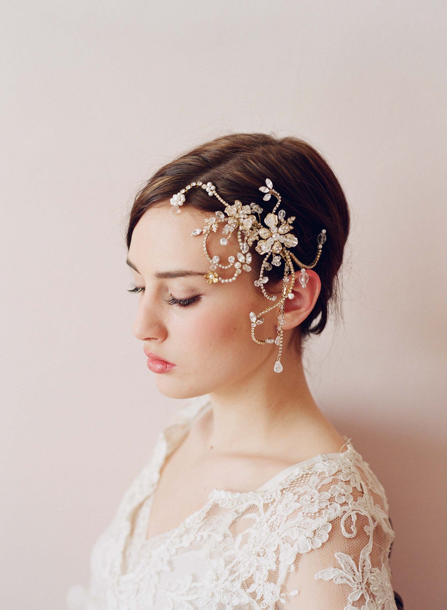 Crystal Chain Rhinestones Head Piece (2451) - Elliot Claire London