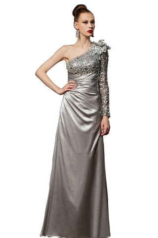 Asymmetrical Silver Prom Dress (30835) - MADE to ORDER | Bridal wear ...