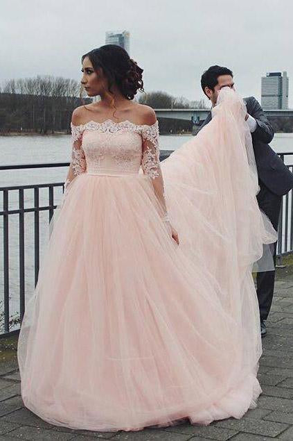 Blush Pink Long Sleeve Bridesmaid Dresses Off 78 Www Daralnahda Com